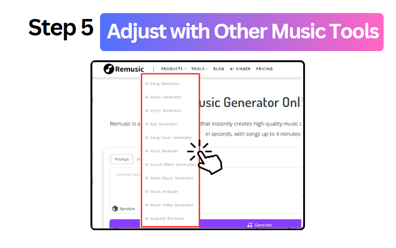 Step 5 to make ai jazz