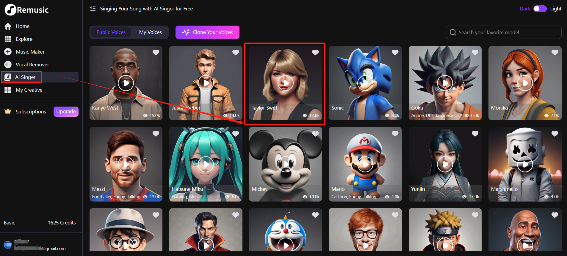 Create-a-Taylor-Swift-cover-with-Remusic's-AI-Singer-feature