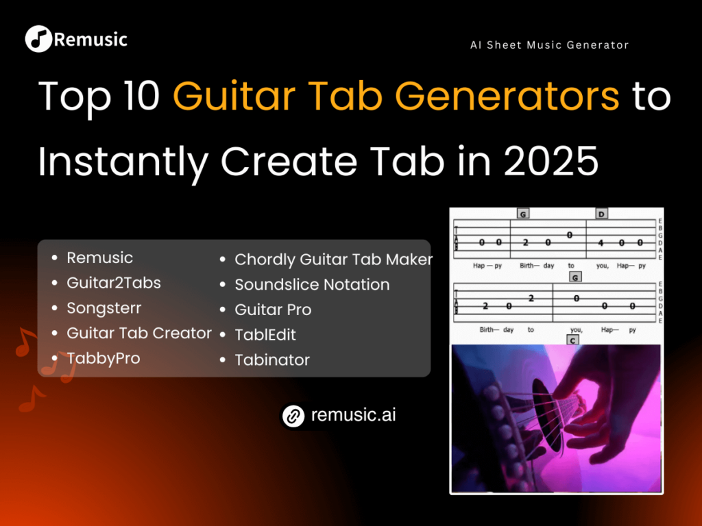 Top 10 Guitar Tab Generators to Instantly Create Tab in 2025