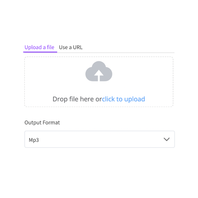 Step1: Upload your Song file or Input URL