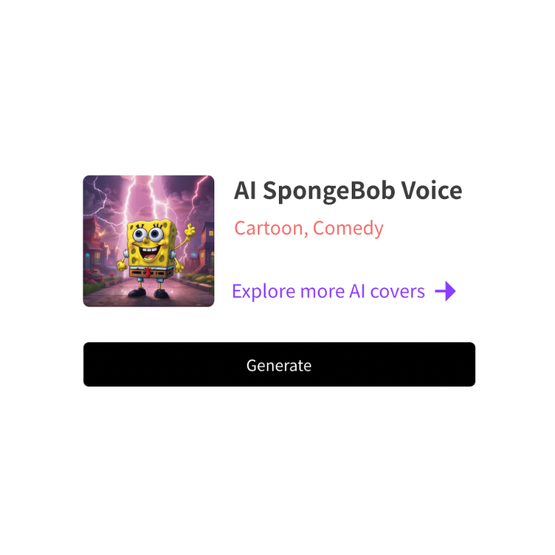 Step2：Choose SpongeBob Voice and Generate